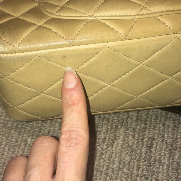 CHANEL Classic Small Double Flap￼ Beige 24K Gold Hardware ￼bag - Picture 10 of 11